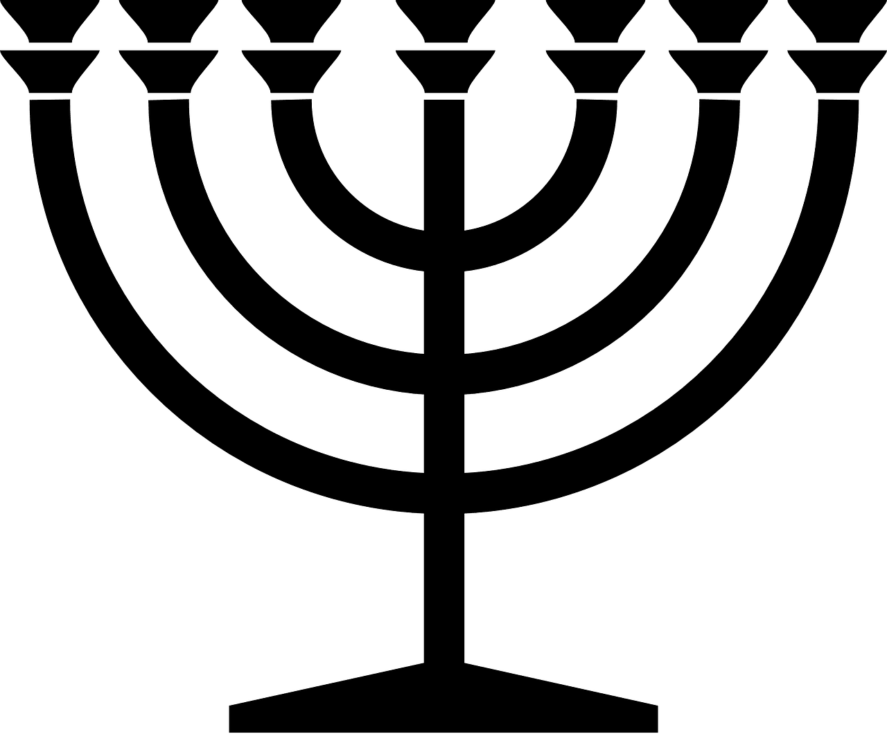 חנוכיה בצבע שחור